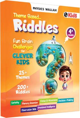 200+ Riddles For Kids on 25+ Themes- English Mystery Riddles Book For 4+ Year Old  (Paperback, PW)