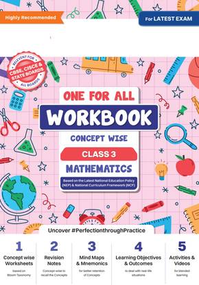 Oswaal One for All Workbook, Class-3, Mathematics (for Latest Exam)  (English, Paperback, Jain P.)