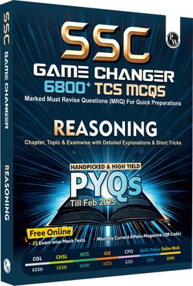 PW SSC Game Changer Reasoning PYQ 6800+ TCS MCQ For 2025 SSC Exams | CGL, CHSL, MTS  (Paperback, PW)
