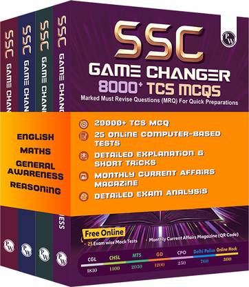 PW SSC Game Changer English, Maths, General Awareness, Reasoning PYQ Combo of 4 Books  (Paperback, PW)